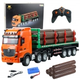 camion rc per trasporto legname huina 1:18