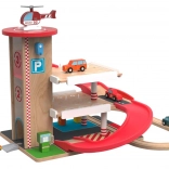 Garage in legno con pista ferroviaria 2Kids Toys