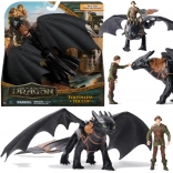 Come addestrare il drago: set di figure Toothless e Hiccup 33 cm
