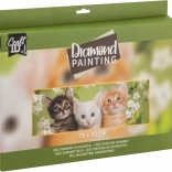 Pittura Diamante - Gattini 75x25cm