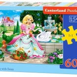 Puzzle 60 pezzi - Principessa con cigno