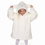 Cozy Noxxiez coperta con cappuccio per bambini Pecorella