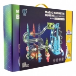 Pista a biglie magnetica 80 pezzi con luce e musica