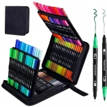 Set di pennarelli colorati resistenti all'acqua, double-face, 120 pezzi