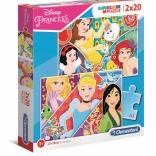 puzzle 2×20 pezzi super color – principesse