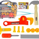 Set di attrezzi per bambini nella valigetta