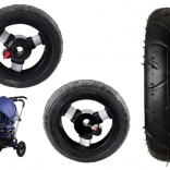 Ruota anteriore in plastica con pneumatico in gomma gonfiabile PRO 700