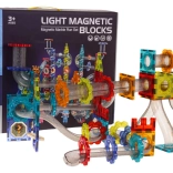 Pista a biglie magnetica luminosa set di costruzione 228 pezzi