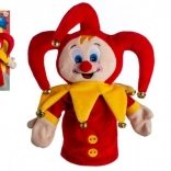 Burattino in peluche Arlecchino con campanellini, 28 cm