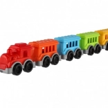 Trenino di plastica con 4 vagoni in rete