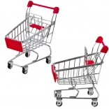 Mini carrello della spesa in metallo per bambini e bambole – decorazione e organizer