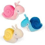 Lumaca di peluche 20 cm – blu, rosa e giallo‑bianco