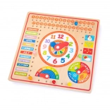 Bigjigs Toys calendario in legno con orologio