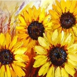 Pittura diamantata Belle girasoli 80x40 cm