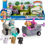 Set di salvataggio Paw Patrol Skye e Everest – elicottero, motoslitta da neve e mini figure di gattini