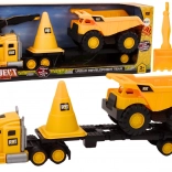 Set da costruzione – trattore giallo con rimorchio e dumper per bambini