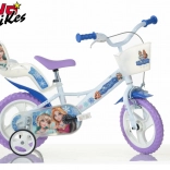 Dino Bikes bicicletta per bambini 12" Regina delle Nevi con cestino e seggiolino per bambola