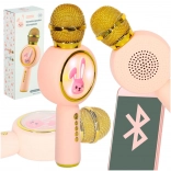 Microfono karaoke wireless per bambini con coniglietto – rosa