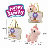 Unicorno di peluche nella borsetta Happy Family 30 cm