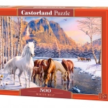 Puzzle CASTORLAND Winter Melt – cavalli, 500 pezzi