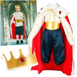 Costume reale per bambini con corona e mantello