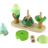Alberi impilabili in legno Little Forest Classic World, 16 pezzi