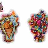 Set di perline colorate di plastica per creazioni