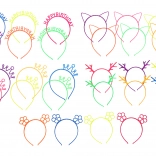 Cerchietto per capelli con decorazione, mix di colori