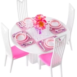Grande set di mobili per casa delle bambole – set da pranzo