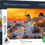 Puzzle TREFL UFT tramonto romantico: Oia, Santorini 1500 pezzi
