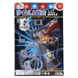 Set da poliziotto con pistola e manette 23 cm