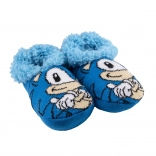 Pantofole da casa per bambini con pelliccia SONIC, blu