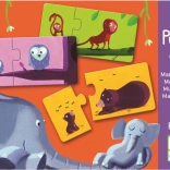 Puzzle Djeco Mamme e Cuccioli Animali 12x2 pezzi