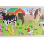 Puzzle in legno Alla fattoria 96 pezzi