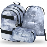 Baagl set scolastico NASA Grey – zaino, astuccio e sacca