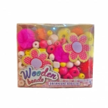 Perline in legno piccole rosa – set creativo per creare gioielli