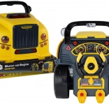 Autobus da montaggio per bambini – bus da officina giallo con motore smontabile