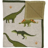 Federe per cuscino in cotone biologico con motivo dinosauri Nature Planet