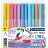 CENTROPEN pennarelli pastello, 12 colori – pastello