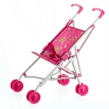 Passeggino per bambole – tipo ombrello, in metallo e plastica, pieghevole