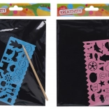 Immagine da grattare A5 con stencil e penna