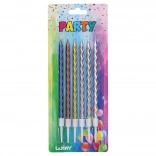 Candele colorate con supporti