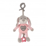 Giocattolo educativo in peluche con carillon e clip BABY MIX cane rosa