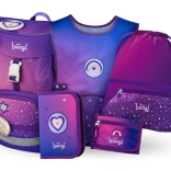 Set Scuola Cavalli Cuore: zaino, astuccio, sacca, grembiule, portafoglio