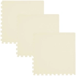 Morbido tappetino in schiuma HUMBI 180 × 60 cm, puzzle grandi impermeabili, color crema, 3 pz