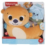 Fisher-Price adorabile lontra 2 in 1 – cuscinetto per il pancino e amico sonagliante