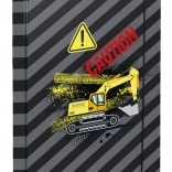 Baagl cartella per quaderni scolastici A5 escavatore