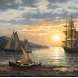 Pittura diamantata – veliero 30 × 40 cm