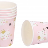 Bicchieri di carta festa Gatto 250ml, 6 pezzi