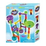 Pista a biglie in plastica, 55 pezzi